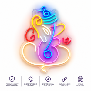 Lord Ganesha LED Neon Light