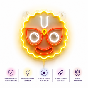 Jagannath LED Neon Wall Art | Premium Acrylic LED Light