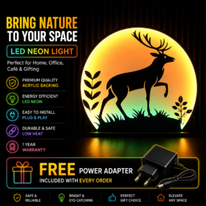 Deer LED Neon Wall Art | Premium Acrylic LED Light