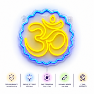 Om LED Neon Wall Light | Premium Acrylic Spiritual Wall Decor