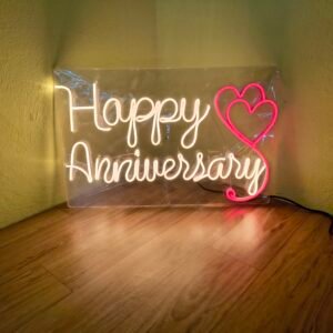 Happy Anniversary Neon Light | Premium LED Decoration Sign