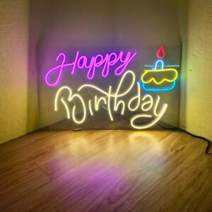 Happy Birthday Neon Light | Premium LED Party Backdrop Sign